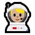 👨🏼‍🚀 man astronaut: medium-light skin tone display on Windows